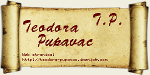 Teodora Pupavac vizit kartica